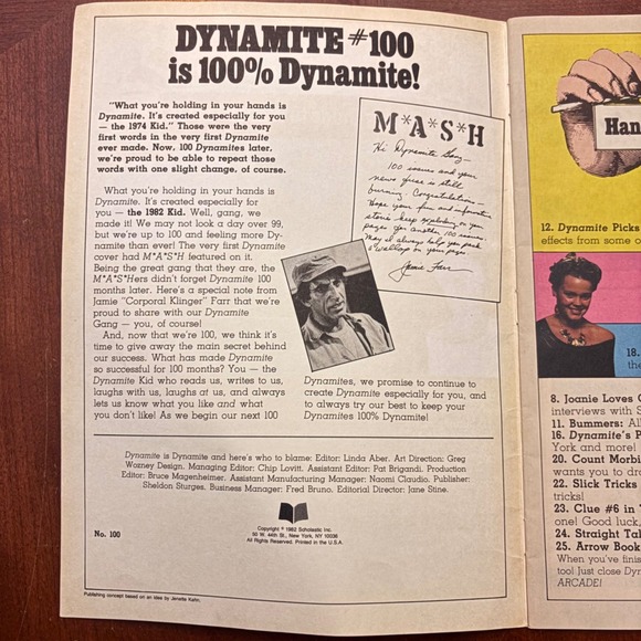 Vintage 1982 Dynamite Magazine #100 | Joanie Loves Chachi | Pac-Man Arcade Flaw - Picture 3 of 12